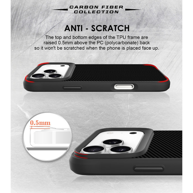 کاور سامورایی مدل Carbon Fiber مناسب برای گوشی موبایل اپل iPhone 17 Pro Max