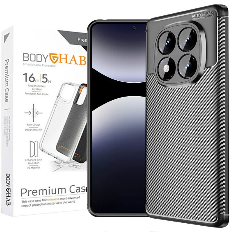 کاور بادی قاب مدل Carbon fiber_Note 14 pro مناسب برای گوشی موبایل شیائومی Redmi Note 14 Pro 4G / Redmi Note 14 Pro