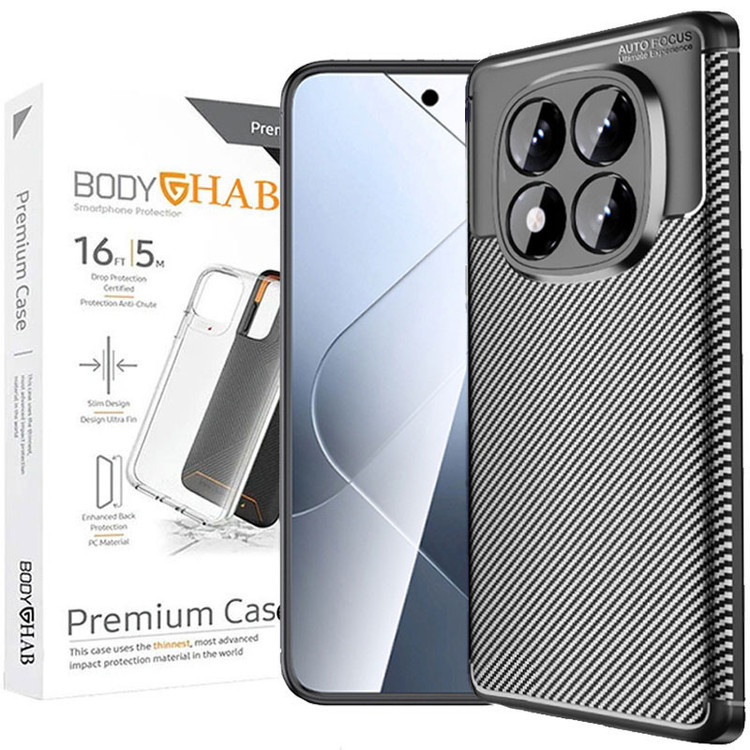کاور بادی قاب مدل Carbon fiber_Note 14 pro مناسب برای گوشی موبایل شیائومی Redmi Note 14 Pro 4G / Redmi Note 14 Pro