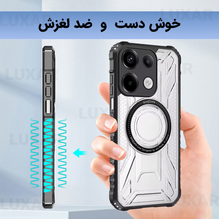 کاور لوکسار مدل not13 _Luxmag مناسب برای گوشی موبایل شیائومی Redmi Note 13 4G