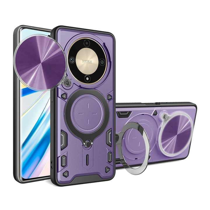 کاور اسپارتان مدل Magnet Ring Strap مناسب برای گوشی موبایل آنر X9a / Magic 5 Lite به همراه بند آویز