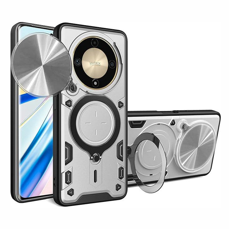 کاور اسپارتان مدل Magnet Ring Strap مناسب برای گوشی موبایل آنر X9a / Magic 5 Lite به همراه بند آویز