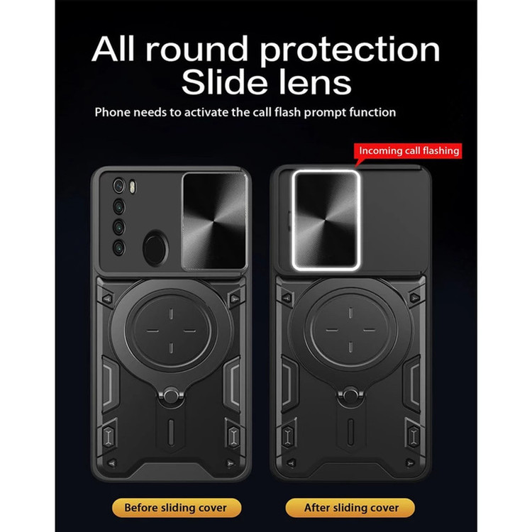 کاور اسپارتان مدل Magnet Ring Strap مناسب برای گوشی موبایل شیائومی Redmi Note 8 به همراه بند آویز