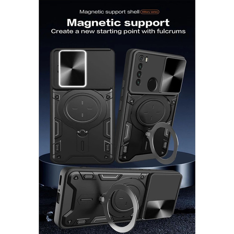 کاور اسپارتان مدل Magnet Ring Strap مناسب برای گوشی موبایل شیائومی Redmi Note 8 به همراه بند آویز