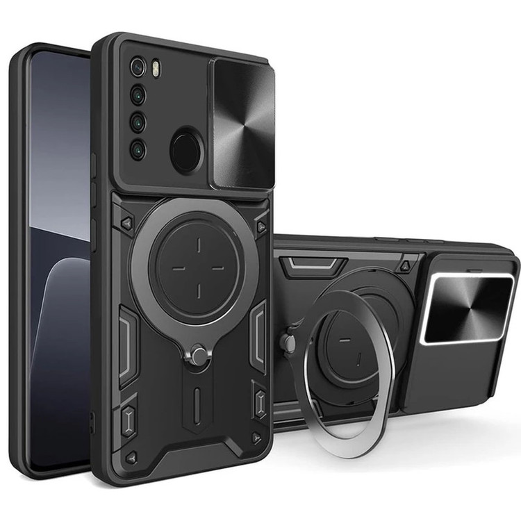 کاور اسپارتان مدل Magnet Ring Strap مناسب برای گوشی موبایل شیائومی Redmi Note 8 به همراه بند آویز