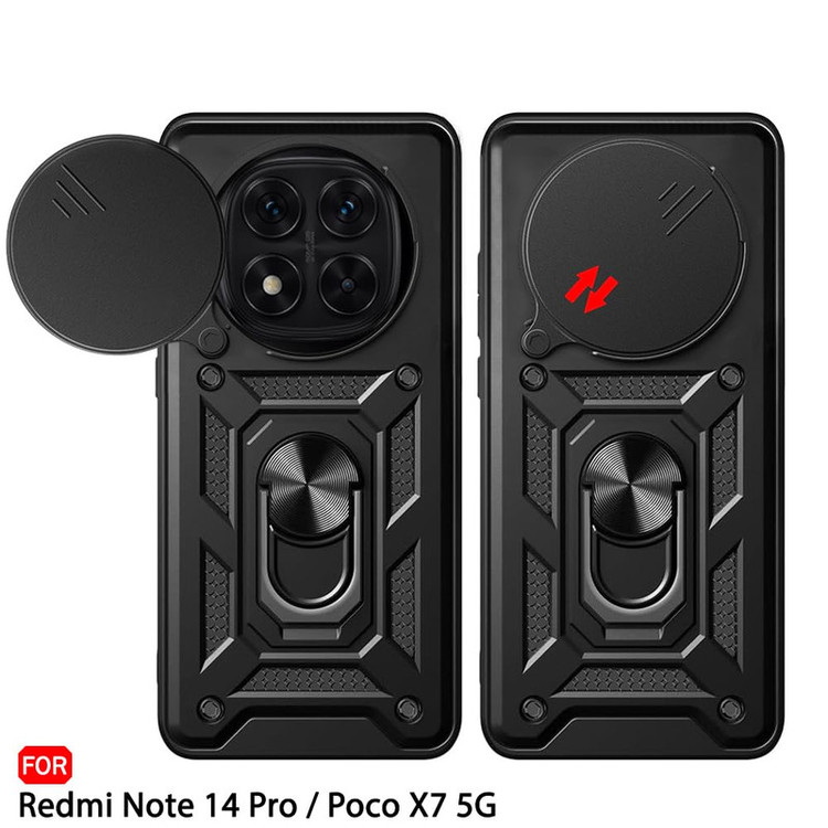 کاور اسپارتان مدل Defender Armor مناسب برای گوشی موبایل شیائومی Redmi Note 14 Pro 5G به همراه بندآویز و پاپ سوکت