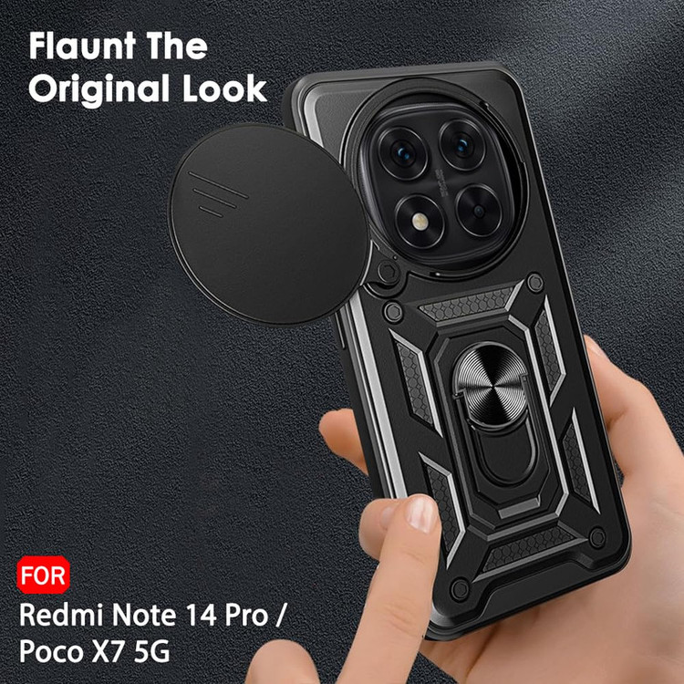 کاور اسپارتان مدل Defender Armor مناسب برای گوشی موبایل شیائومی Redmi Note 14 Pro 5G به همراه بندآویز و پاپ سوکت