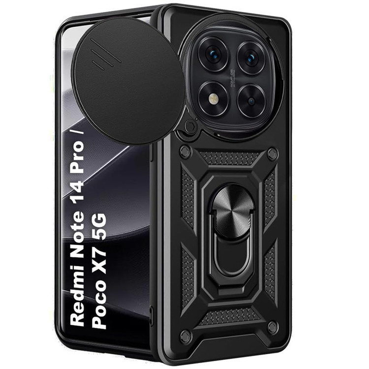 کاور اسپارتان مدل Defender Armor مناسب برای گوشی موبایل شیائومی Redmi Note 14 Pro 5G به همراه بندآویز و پاپ سوکت