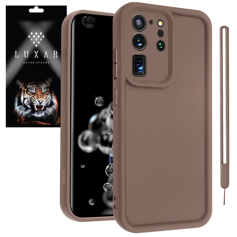کاور لوکسار مدل s20ultra -Puffer band مناسب برای گوشی موبایل سامسونگ Galaxy S20 Ultra به همراه بند آویز