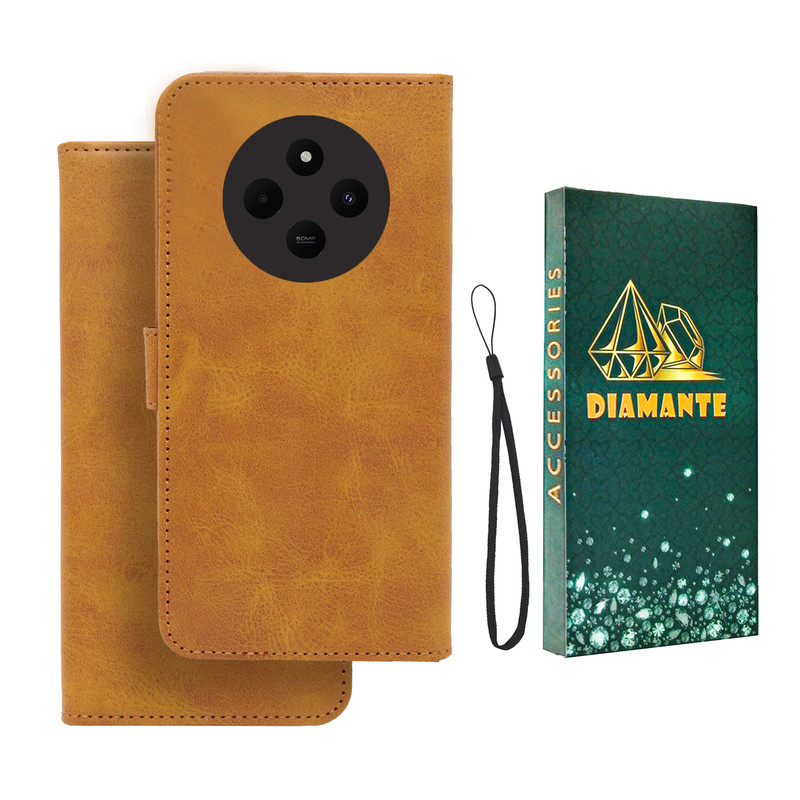 کیف کلاسوری دیامانته مدل Mortand Gn مناسب برای گوشی موبایل شیائومی Redmi 14C به همراه بندآویز