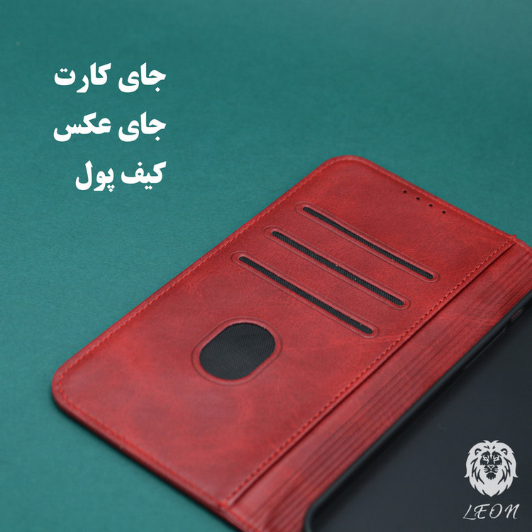 کیف کلاسوری لئون مدل Bers Oro مناسب برای گوشی موبایل شیائومی Redmi Note 13 Pro Plus