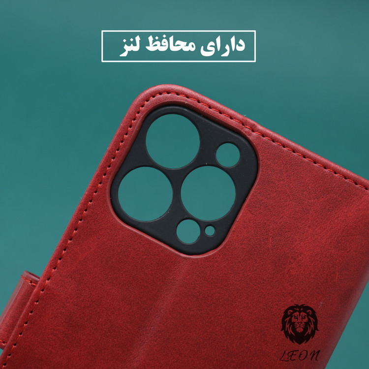 کیف کلاسوری لئون مدل Bers Oro مناسب برای گوشی موبایل شیائومی Redmi Note 13 Pro Plus