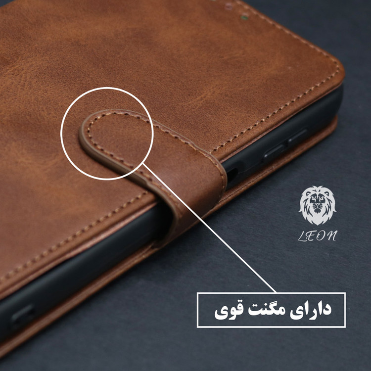 کیف کلاسوری لئون مدل Band Oro مناسب برای گوشی موبایل وکال Vocal V2 به همراه بندآویز