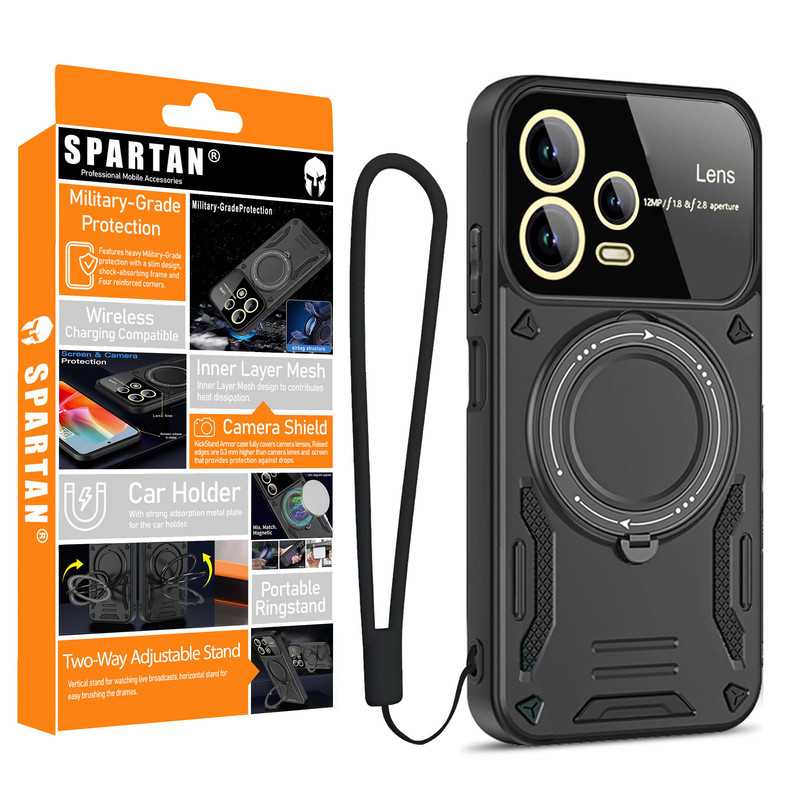 کاور اسپارتان مدل Hybrid Armor Strap مناسب برای گوشی موبایل شیائومی Redmi Note 12 PRO 5G به همراه بند