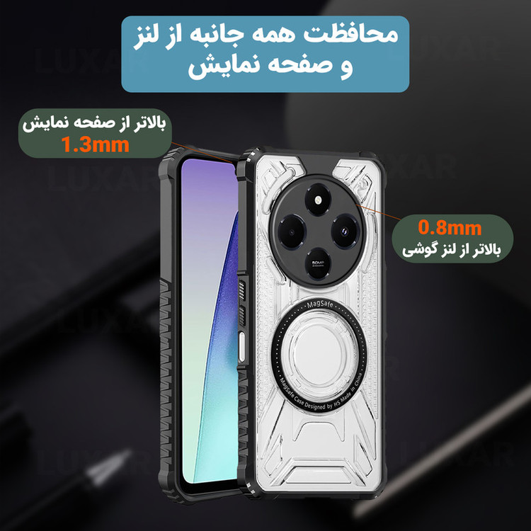 کاور لوکسار مدل 14c _Luxmag مناسب برای گوشی موبایل شیائومی Redmi 14C / Poco C75