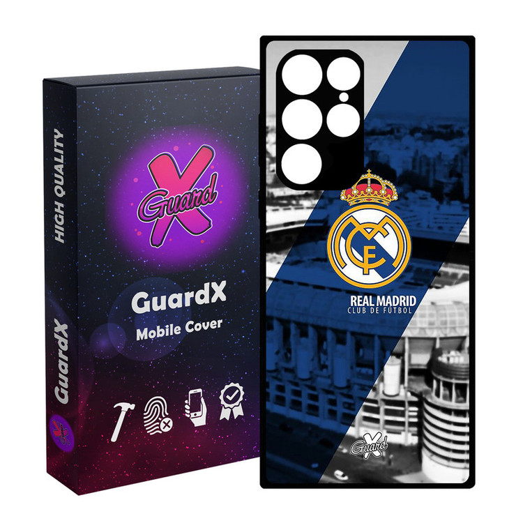 کاور گارد ایکس طرح Real Madrid مدل Glass10054 مناسب برای گوشی موبایل سامسونگ Galaxy S23 Ultra