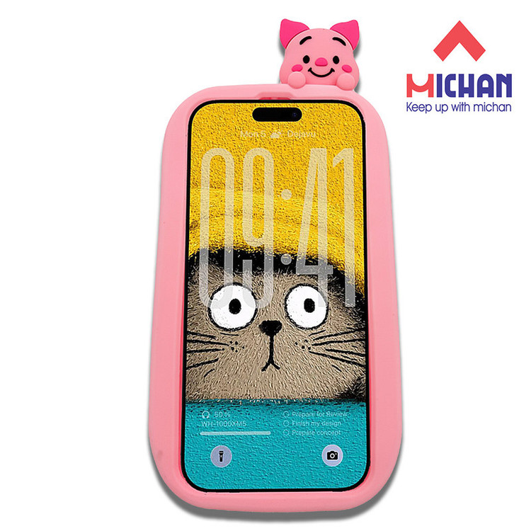 کاور میچان طرح خوک پاستیلی مناسب برای گوشی موبایل اپل IPHONE 12 PRO MAX/13 PRO MAX