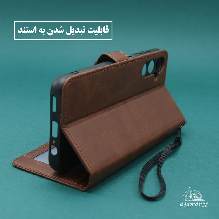 کیف کلاسوری دیامانته مدل Mortand Gn مناسب برای گوشی موبایل شیائومی Redmi 15 به همراه بندآویز