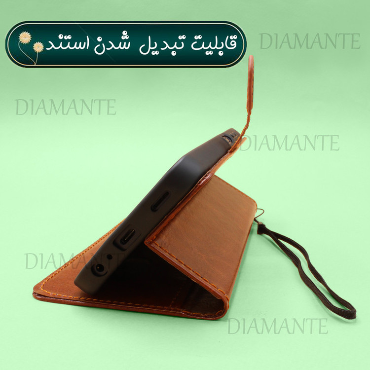 کیف کلاسوری دیامانته مدل Kif_1 BK مناسب برای گوشی موبایل شیائومی Redmi 9A به همراه بند آویز
