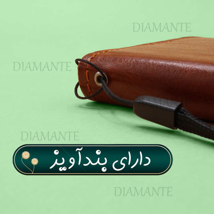 کیف کلاسوری دیامانته مدل Kif_1 BK مناسب برای گوشی موبایل شیائومی Redmi 9A به همراه بند آویز