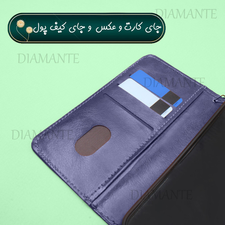 کیف کلاسوری دیامانته مدل Kif_1 BK مناسب برای گوشی موبایل شیائومی Redmi 9A به همراه بند آویز