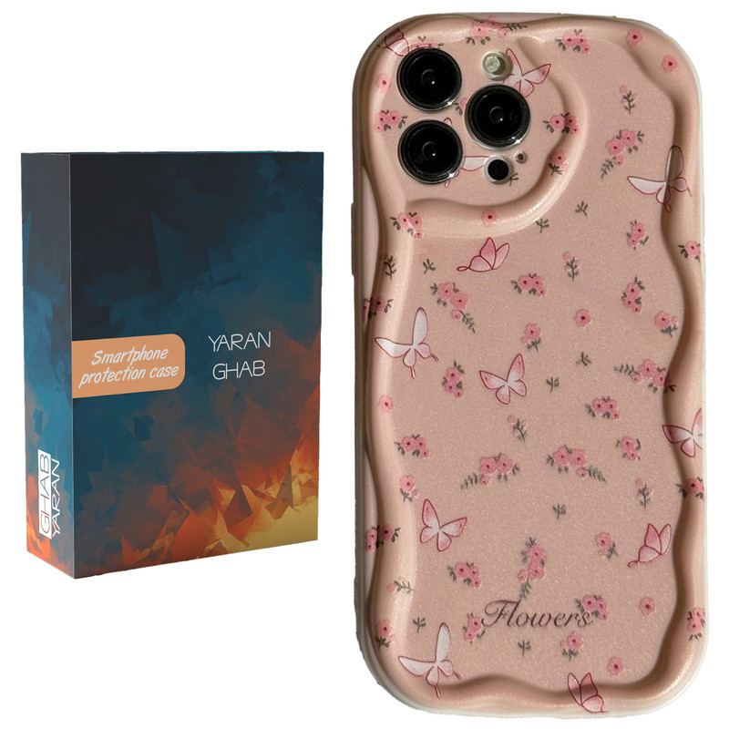 کاور قاب یاران مدل گل مناسب برای گوشی موبایل اپل iPhone 12 /12 Pro