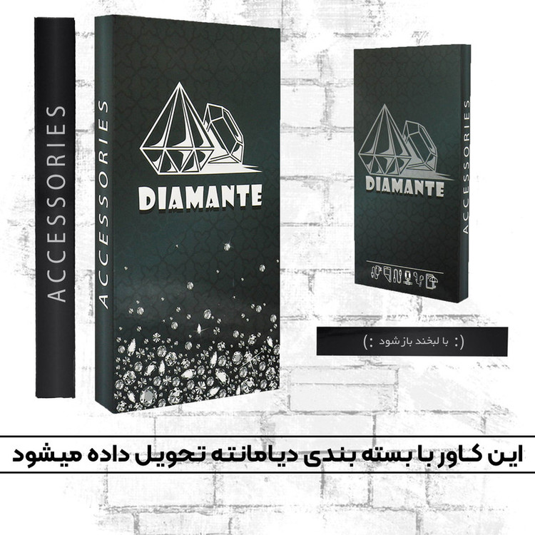 کیف کلاسوری دیامانته مدل Gray BK مناسب برای گوشی موبایل سامسونگ Galaxy A750 / A7 2018 به همراه بندآویز