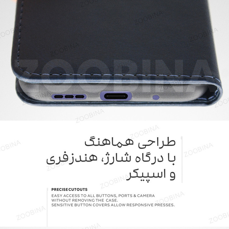 کیف کلاسوری زوبینا مدل Wood مناسب برای گوشی موبایل سامسونگ Galaxy Note 9 به همراه بند آویز