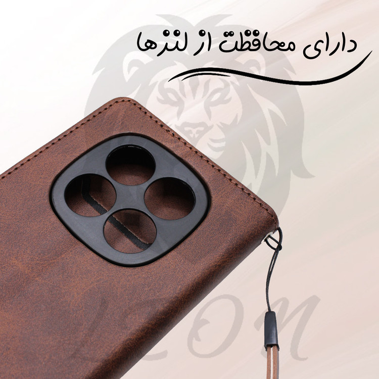 کیف کلاسوری لئون مدل Mokety مناسب برای گوشی موبایل سامسونگ Galaxy A30s به همراه بندآویز