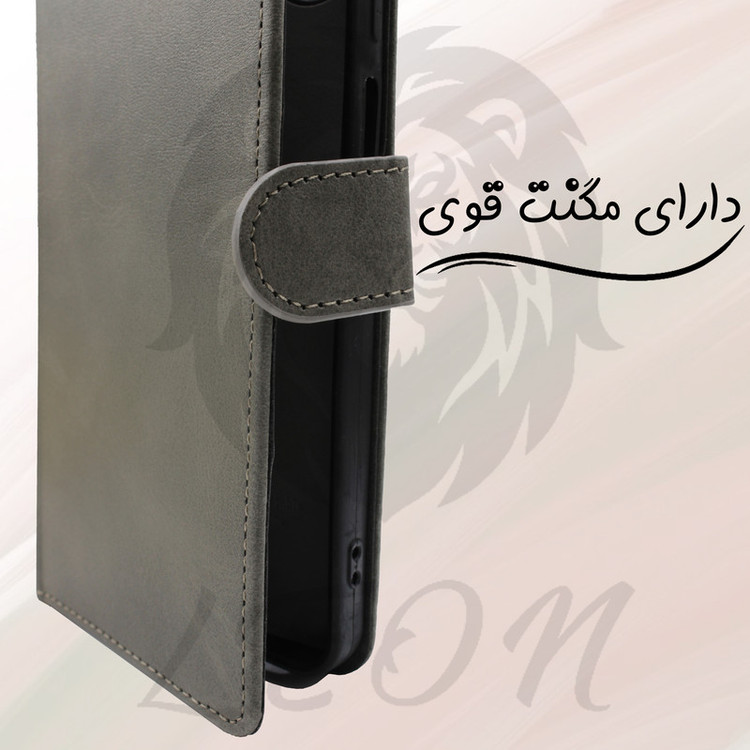 کیف کلاسوری لئون مدل Mokety مناسب برای گوشی موبایل سامسونگ Galaxy A30s به همراه بندآویز