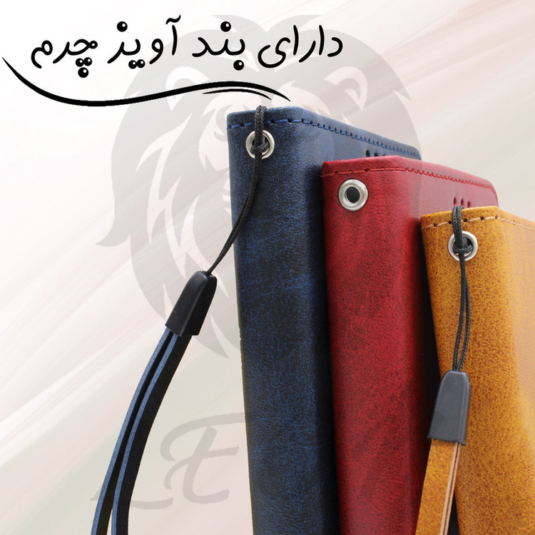 کیف کلاسوری لئون مدل Mokety مناسب برای گوشی موبایل سامسونگ Galaxy A30s به همراه بندآویز