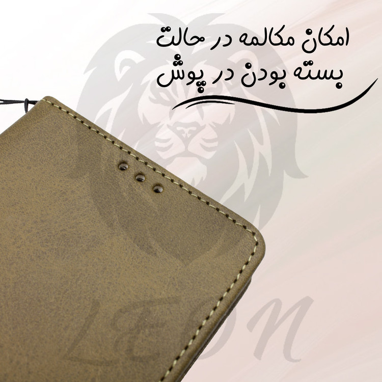 کیف کلاسوری لئون مدل Mokety مناسب برای گوشی موبایل سامسونگ Galaxy A30s به همراه بندآویز