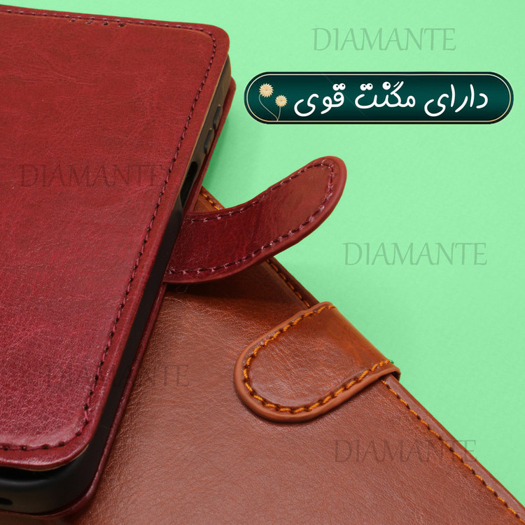 کیف کلاسوری دیامانته مدل Kif_1 BK مناسب برای گوشی موبایل شیائومی Poco C65 به همراه بند آویز