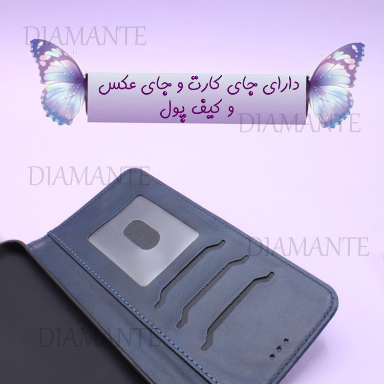 کیف کلاسوری دیامانته مدل جاکارتی مناسب برای گوشی موبایل سامسونگ Galaxy A52s 4G / 5G به همراه بند آویز