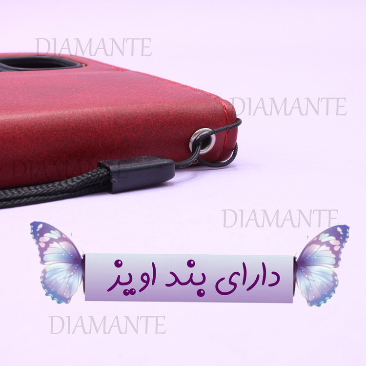 کیف کلاسوری دیامانته مدل جاکارتی مناسب برای گوشی موبایل سامسونگ Galaxy A52s 4G / 5G به همراه بند آویز