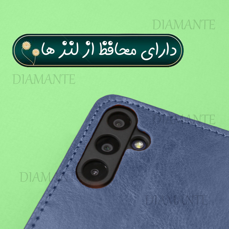 کیف کلاسوری دیامانته مدل KIif_1 BK مناسب برای گوشی موبایل سامسونگ Galaxy A05 به همراه بند آویز