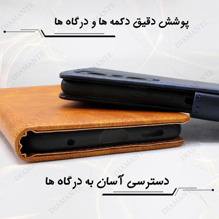 کیف کلاسوری دیامانته مدل gray Bk مناسب برای گوشی موبایل آنر X8B به همراه بند آویز