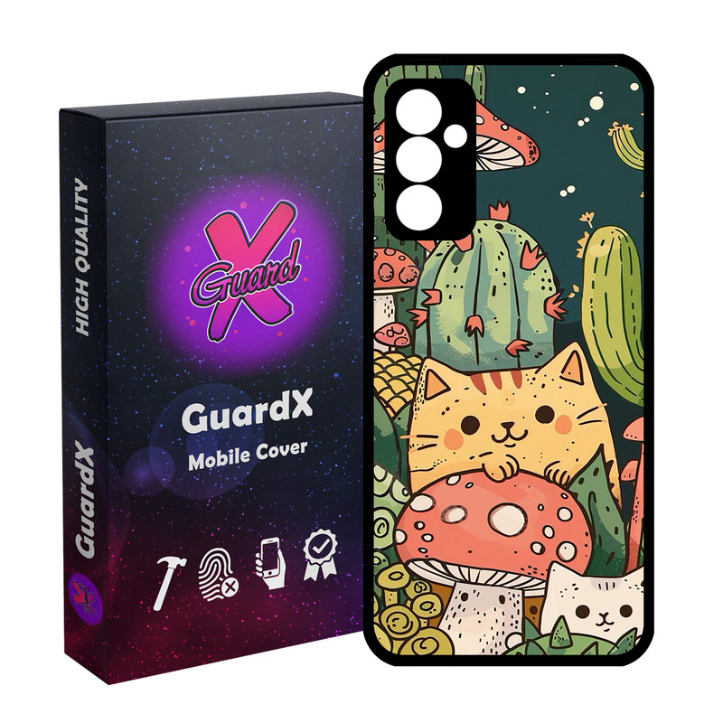 کاور گارد ایکس طرح گربه مدل Glass10782 مناسب برای گوشی موبایل سامسونگ Galaxy A55 / A55 5G
