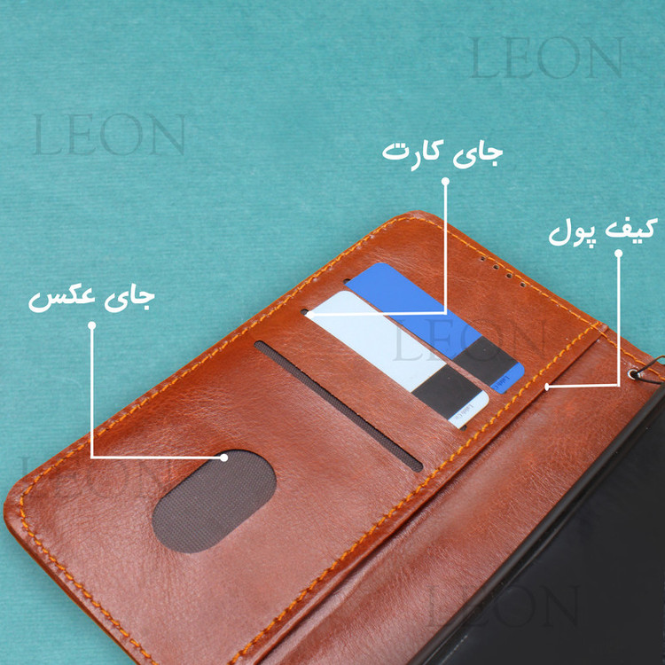 کیف کلاسوری لئون مدل Kiif_1 مناسب برای گوشی موبایل سامسونگ Galaxy J7 Pro / J730 به همراه بند آویز