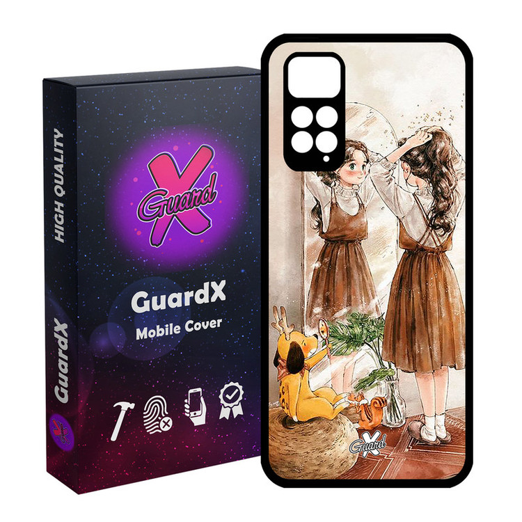 کاور گارد ایکس طرح Girl مدل Glass10306 مناسب برای گوشی موبایل شیائومی Redmi Note 11S/ Note 11 4G