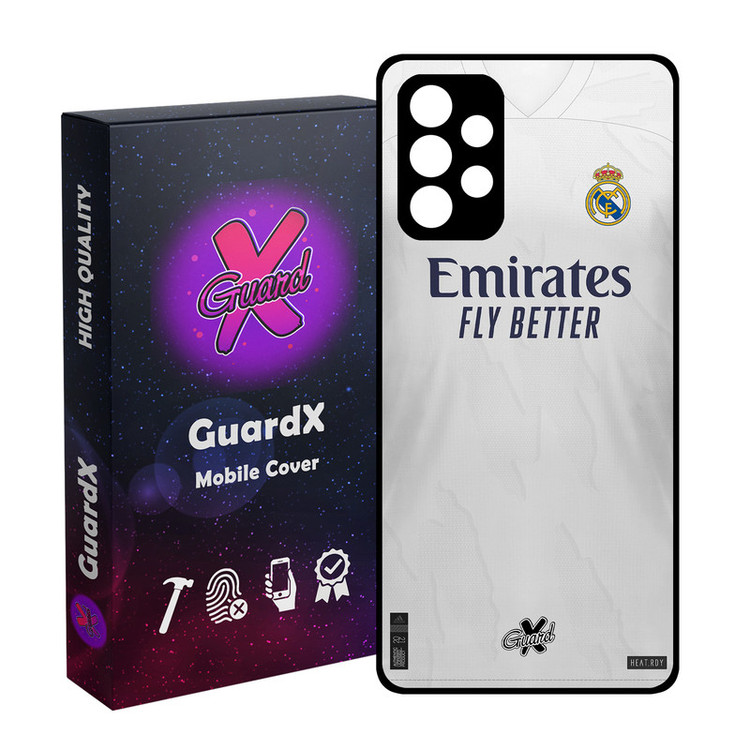 کاور گارد ایکس طرح Real Madrid مدل Glass10254 مناسب برای گوشی موبایل سامسونگ Galaxy A72