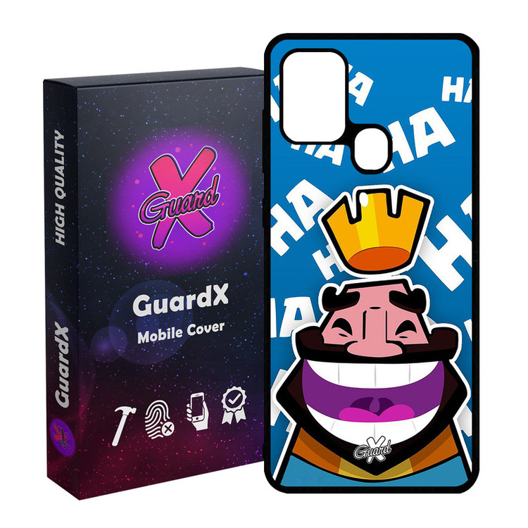 کاور گارد ایکس طرح Clash Royale مدل Glass10036 مناسب برای گوشی موبایل سامسونگ Galaxy A21s