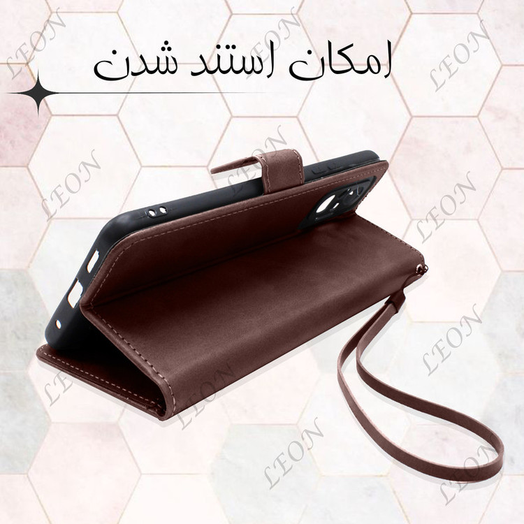 کیف کلاسوری لئون مدل Chanta Yo مناسب برای گوشی موبایل سامسونگ Galaxy M23 5G به همراه بندآویز