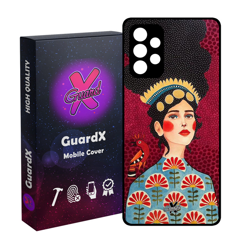 کاور گارد ایکس طرح Girl مدل Glass10179 مناسب برای گوشی موبایل سامسونگ Galaxy A32 4G