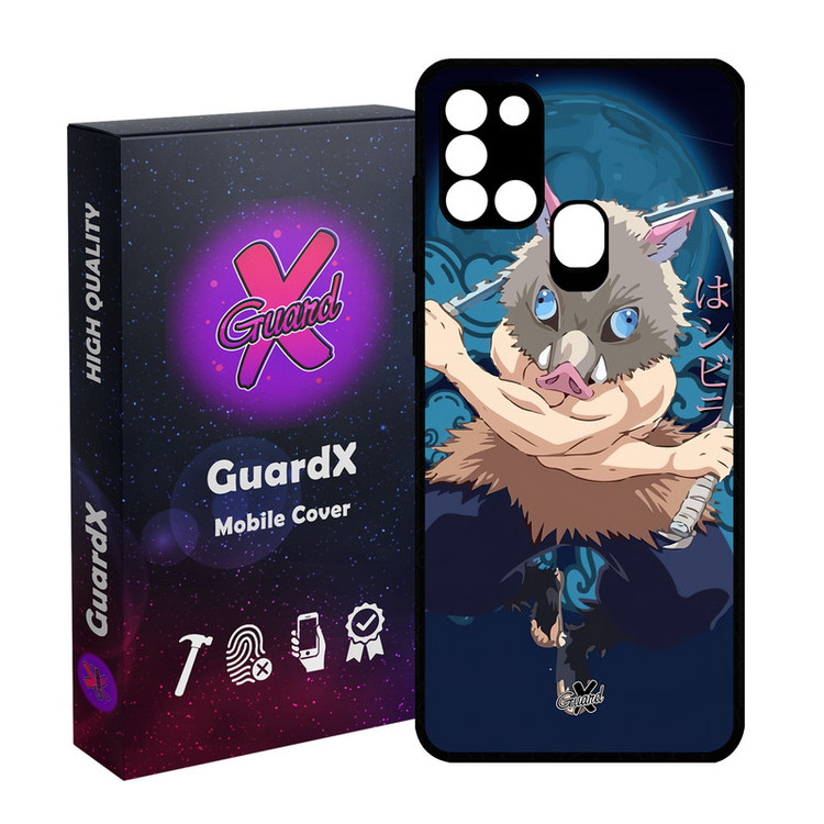 کاور گارد ایکس طرح شیطان کش انیمه مدل Glass10560 مناسب برای گوشی موبایل سامسونگ Galaxy A21s