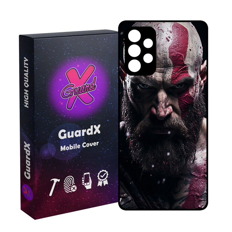 کاور گارد ایکس طرح God of War مدل Glass10737 مناسب برای گوشی موبایل سامسونگ Galaxy A53