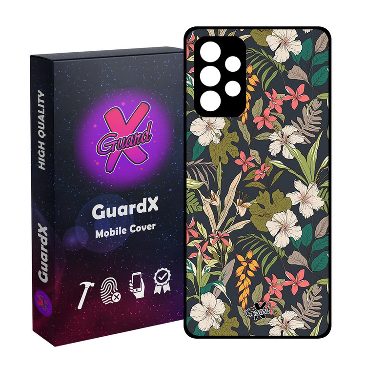 کاور گارد ایکس طرح گل مدل Glass10222 مناسب برای گوشی موبایل سامسونگ Galaxy A53