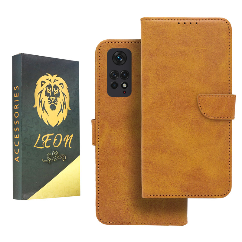 کیف کلاسوری لئون مدل Khoshi مناسب برای گوشی موبایل شیائومی Redmi Note 12 Pro 4G