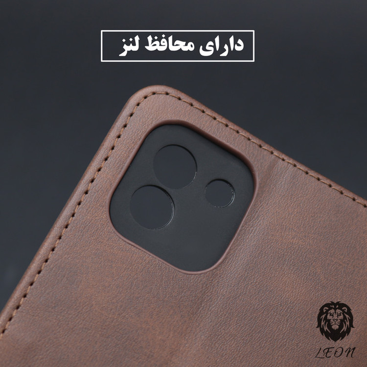 کیف کلاسوری لئون مدل Bors Oro مناسب برای گوشی موبایل شیائومی Redmi Note 14 4G