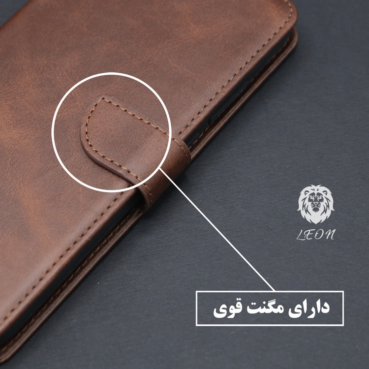 کیف کلاسوری لئون مدل Bors Oro مناسب برای گوشی موبایل شیائومی Redmi Note 14 4G